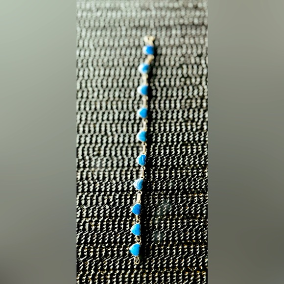 Vintage Lapis Lazuli .950 sterling silver bracelet with .925 clasp 6grams - Picture 1 of 11